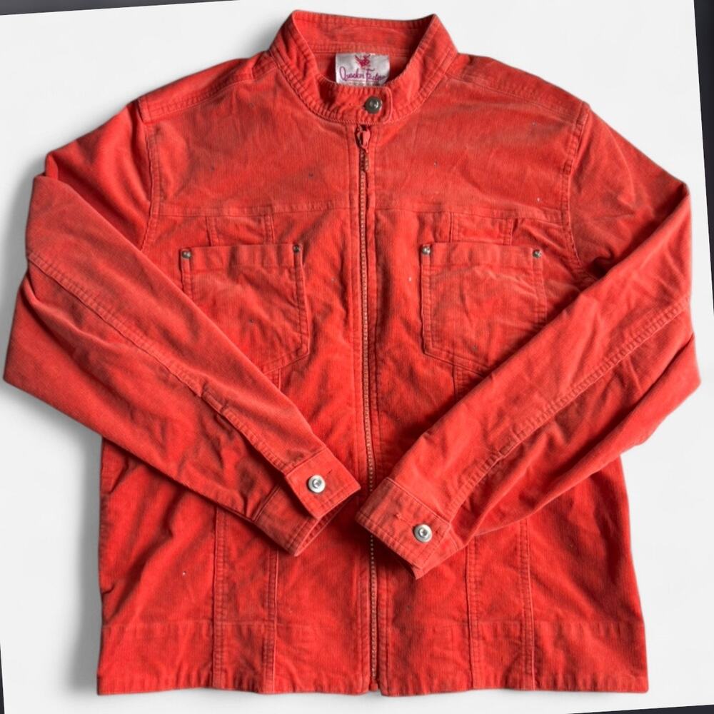 Quacker Factory Women's Red Corduroy Jacket